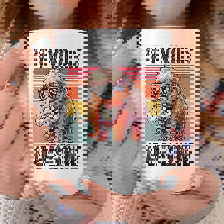 I'm Woolly Awesome 面白い レトロ メンズ レディース キッズ ウーリーマンモス コーヒーマグ 面白い贈り物