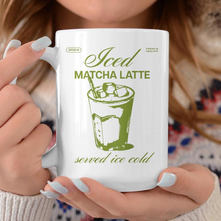 Iced Matcha Latte X Grüner Eiskaffee Eis Matcha Back Tassen Lustige Geschenke