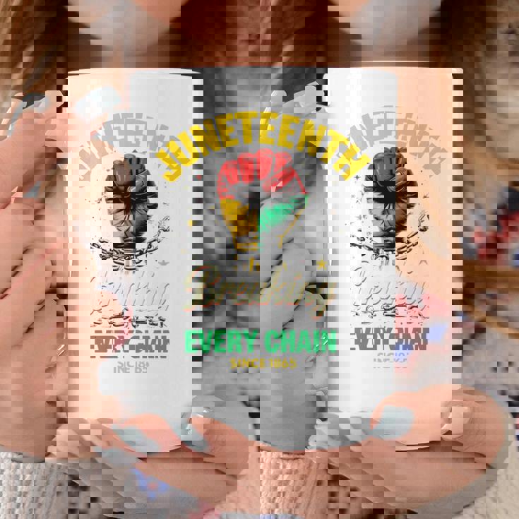 Junenth Breaking Every Chainince 1865 Fist Pride 長袖tシャツ コーヒーマグ 面白い贈り物