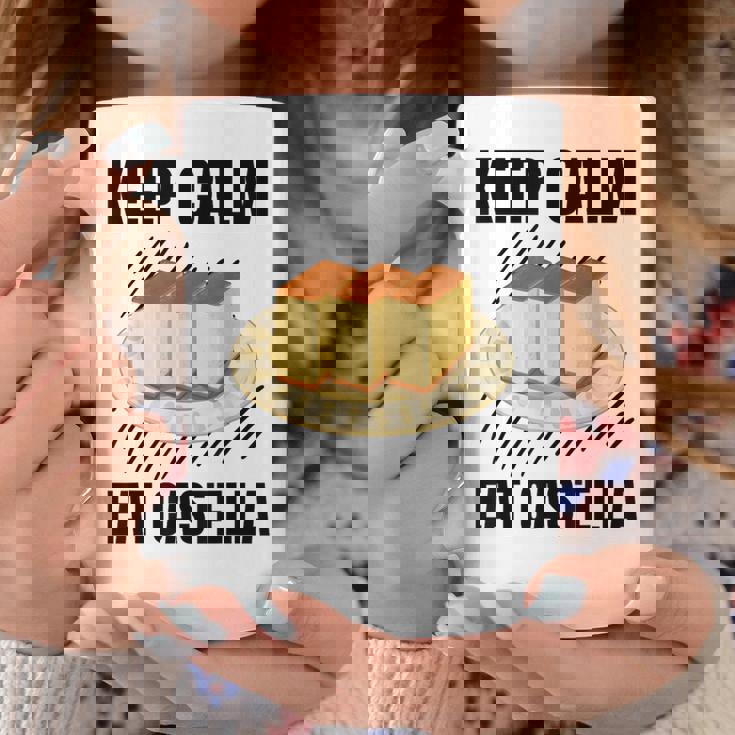 Keep Calm Eat Castella ヴィンテージ グランジ カステラ ケーキ好き コーヒーマグ 面白い贈り物