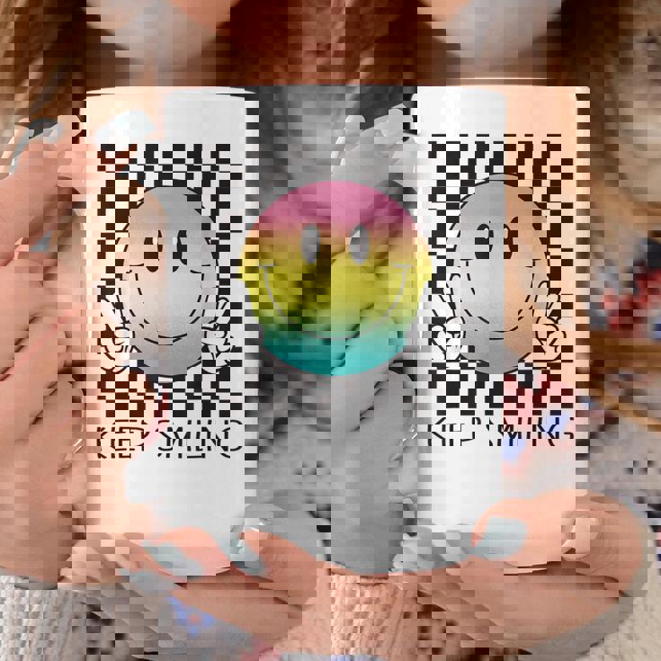 Keepmiling キュート 面白い ハッピー 平和 笑顔 ポジティブ コーヒーマグ 面白い贈り物
