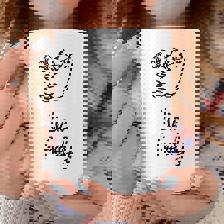 Live Freely コーヒーマグ 面白い贈り物