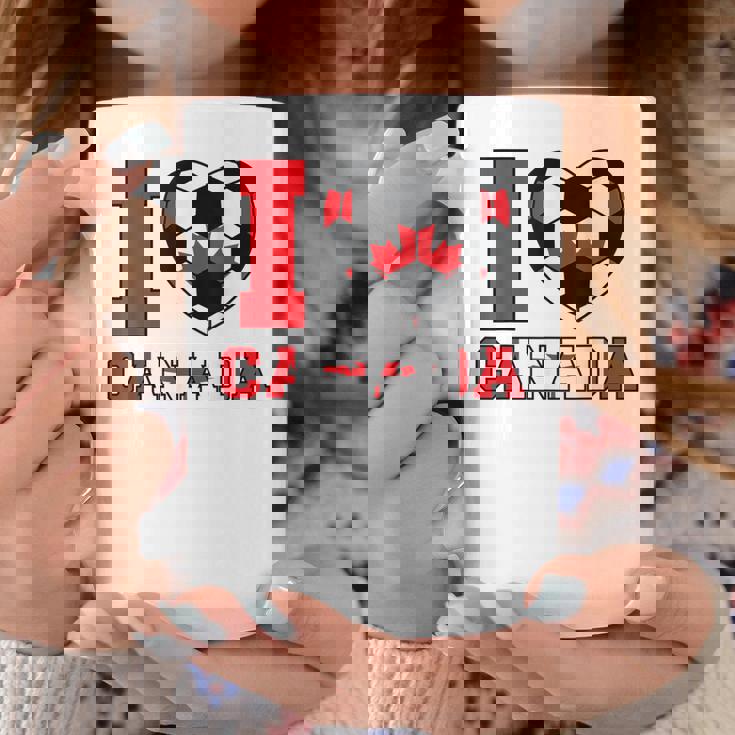 I Love Canada サッカーボール 男の子 女の子 キッズ カナダ国旗 コーヒーマグ 面白い贈り物