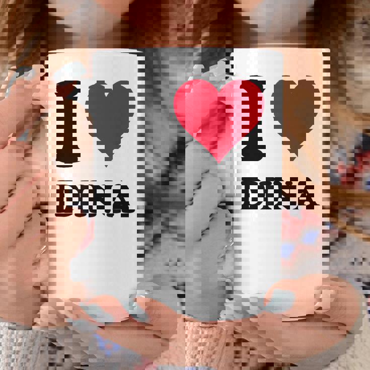 I Love Dina コーヒーマグ 面白い贈り物