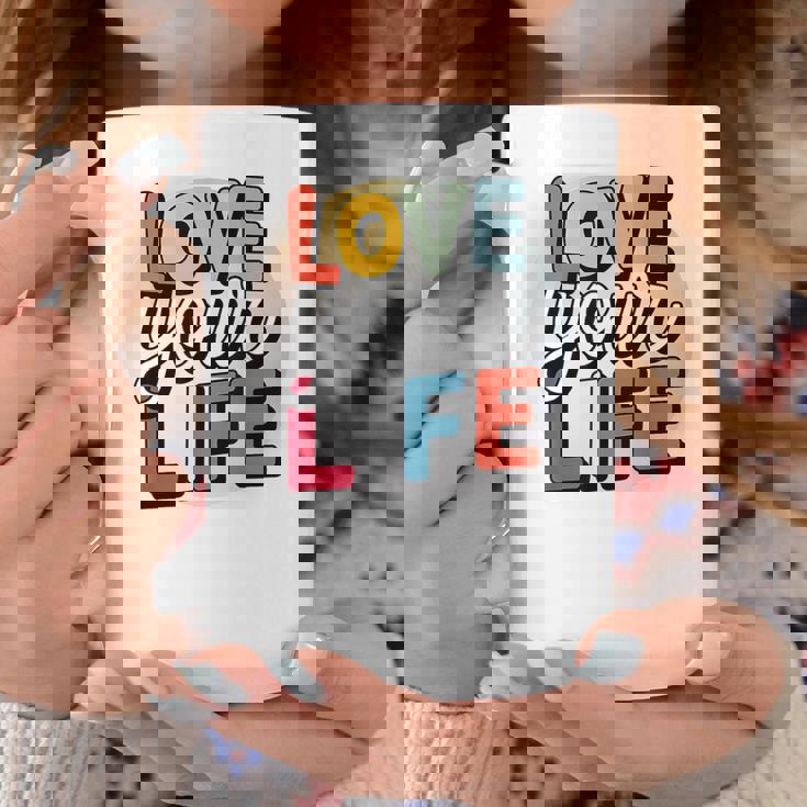 Love Your Life インスピレーション引用シャツ モチベーションアップ コーヒーマグ 面白い贈り物