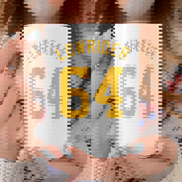 Lowrider 64 Jersey Number On The Back Classic Lowrider Car コーヒーマグ 面白い贈り物