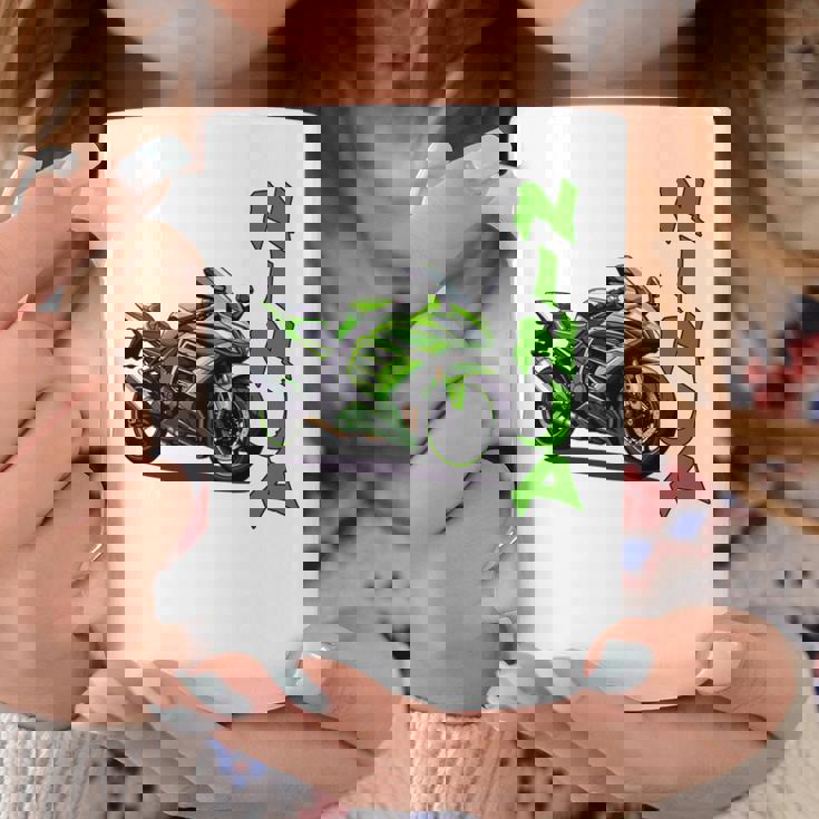 Ninjaオートバイスポーツバイク 長袖tシャツ コーヒーマグ 面白い贈り物