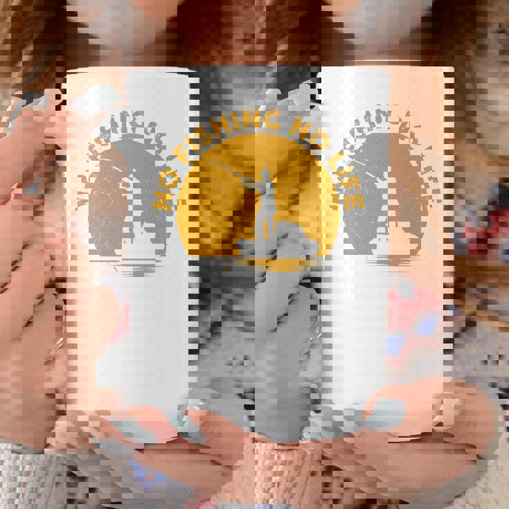 No Fishing No Life 釣り フィッシング ロゴ プリント 長袖tシャツ コーヒーマグ 面白い贈り物