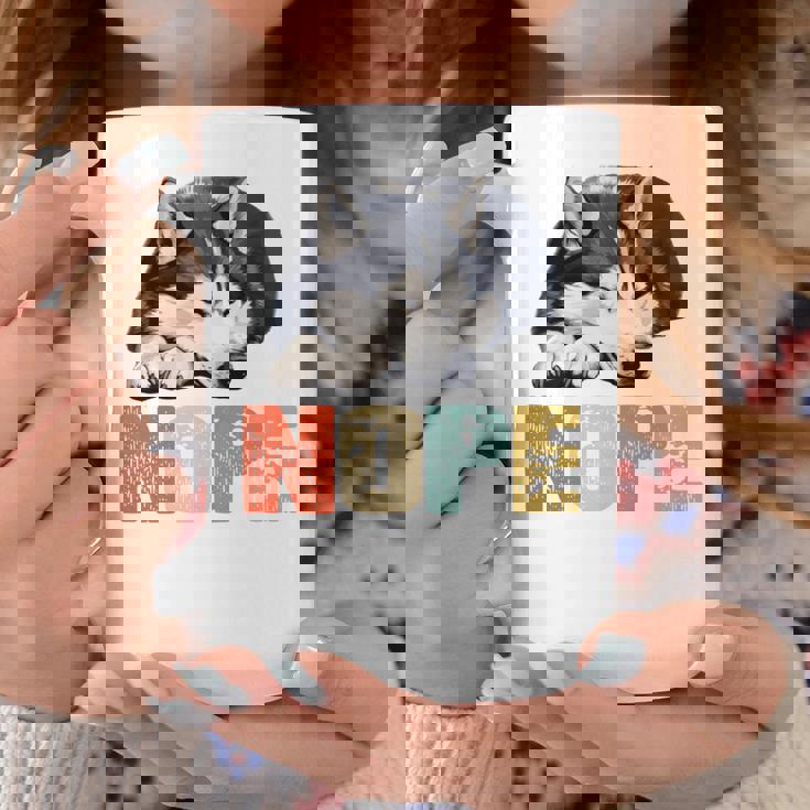 Nope 眠るシベリアンハスキーデザイン 長袖tシャツ コーヒーマグ 面白い贈り物