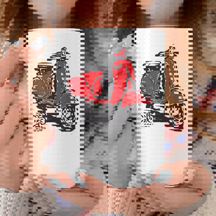 Piaggio クラシックスクーター イタリア製 ピンク コーヒーマグ 面白い贈り物