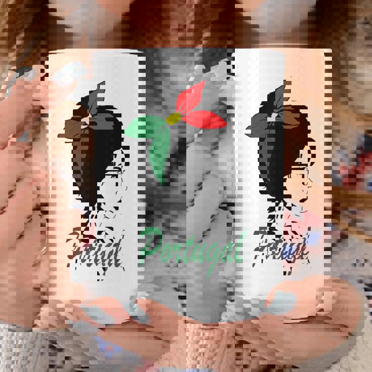 Portugal Girl Portugués Es Portugal Bandera Taza de café Regalos divertidos