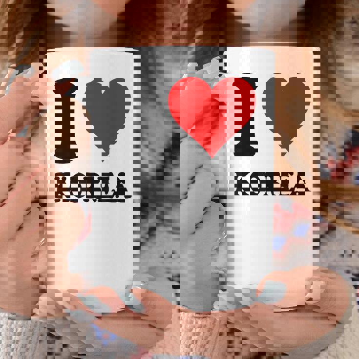 Red Heart I Love Korea コーヒーマグ 面白い贈り物