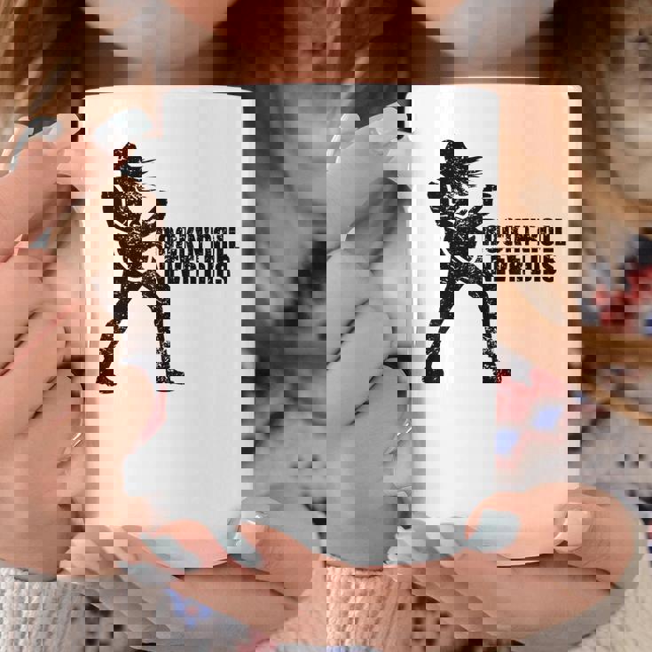 Rock 'N' Roll Never Dies ギタープレーヤー コーヒーマグ 面白い贈り物