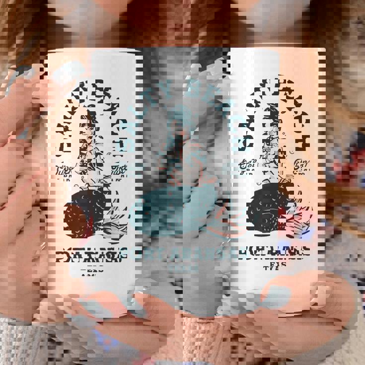 Salty Beach Port Aransas テキサス マーメイドシャツ ダイブバー オイスター コーヒーマグ 面白い贈り物