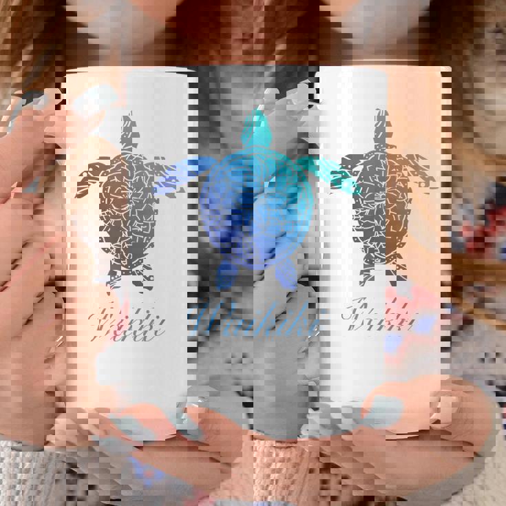 Save The Hawaiiea Turtles ハワイアンブルー トライバルタートルホヌ コーヒーマグ 面白い贈り物