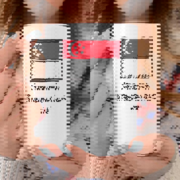 Someone Iningapore Loves Me シンガポール国旗 コーヒーマグ 面白い贈り物