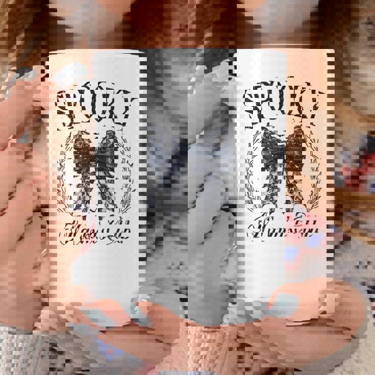 Spooky Mamas Club ソーシャル ハロウィン ダークコケット ブラック リボン コーヒーマグ 面白い贈り物