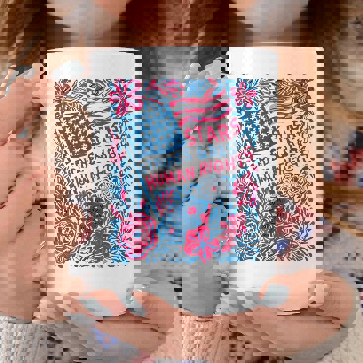 Stars Stripes Human Rights 4Th Of July Floral American Flag Coffee Mug Unique Gifts