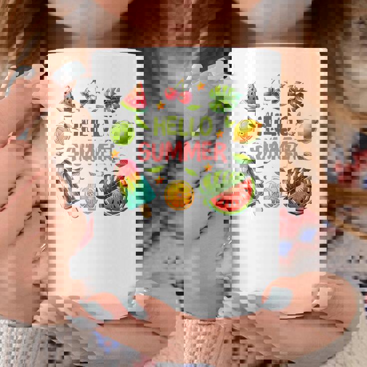 Summeribes ビーチバケーション ハローサマー トロピカル 楽しいデザイン コーヒーマグ 面白い贈り物