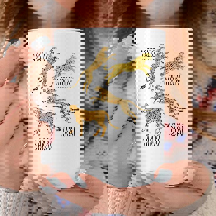 Type Of Cheetahs Breeds Collection、チータープリント、ビッグキャット コーヒーマグ 面白い贈り物