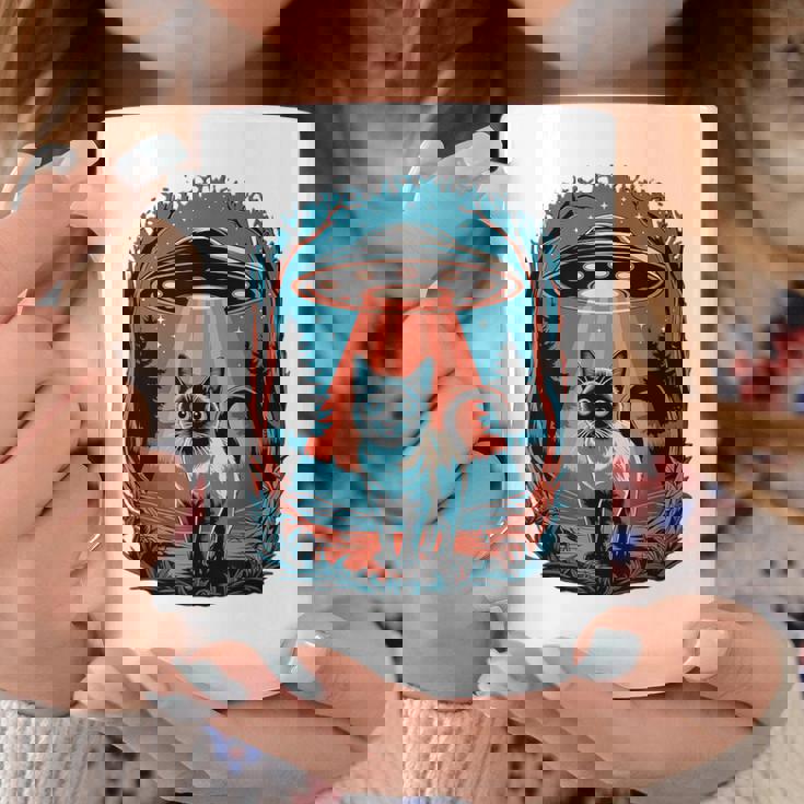 Ufo 猫誘拐 星空の下で コーヒーマグ 面白い贈り物