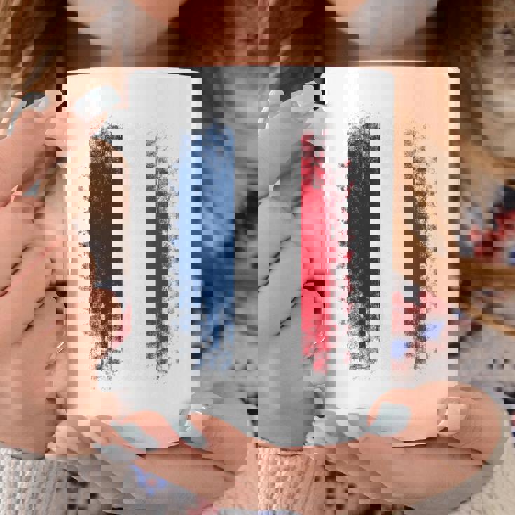 Vintage France Distressed Flag Illustration Graphic s コーヒーマグ 面白い贈り物