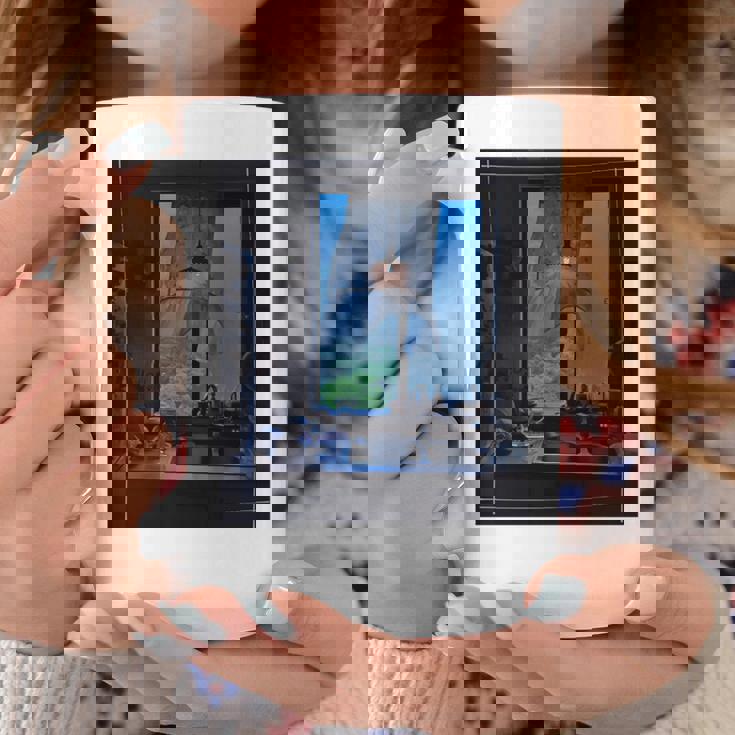 Window Light & Forestiew長袖フォトtシャツ 癒し・インテリア系アート-ユニセックスデザイン 長袖tシャツ コーヒーマグ 面白い贈り物