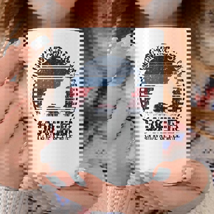 Work Hardo Dog Have Life 面白いレトロキャバリア コーヒーマグ 面白い贈り物