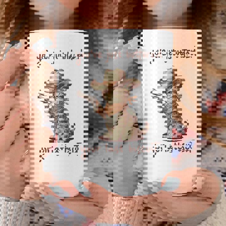 You 'Ve Just Buttered Your Last Biscuit Meow Cowboy Cat Meme 長袖tシャツ コーヒーマグ 面白い贈り物