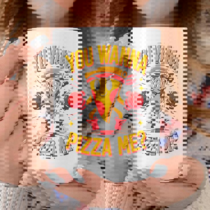You Wanna Pizza Me 面白い ファイター ピザ愛好家 ファーストフード しゃれ 長袖tシャツ コーヒーマグ 面白い贈り物