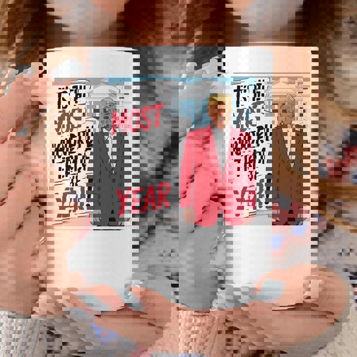 「今年一番素晴らしい言葉だ」トランプクリスマス 長袖tシャツ コーヒーマグ 面白い贈り物