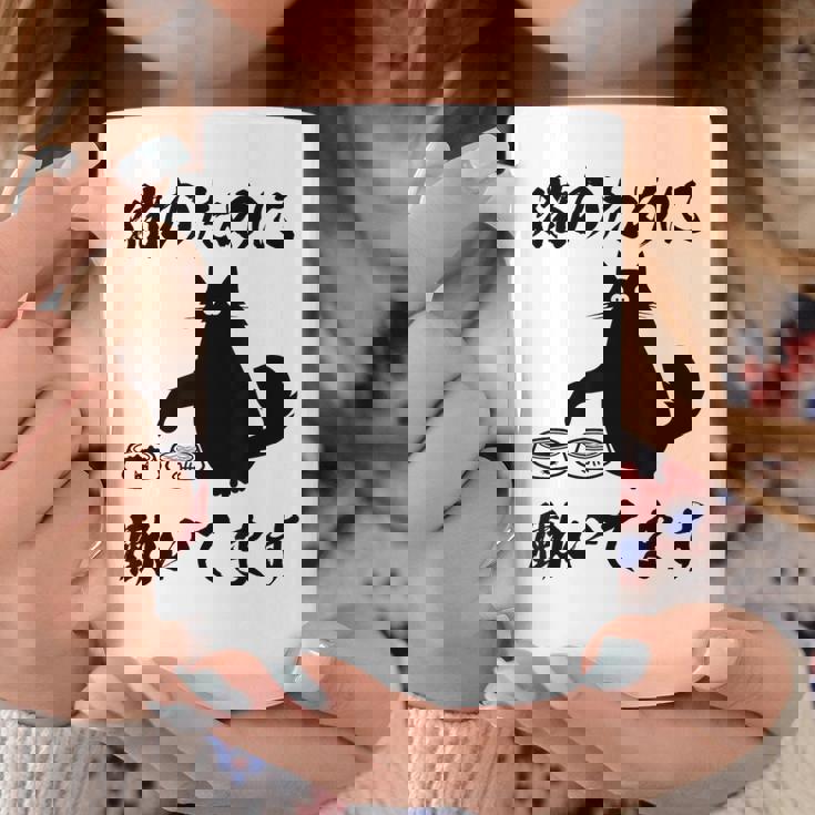 「猫のために 働いてます」猫 ネコ メンズ 猫好き にゃんこ 文字入り おもしろ 筆文字 面白い 服 面白い コーヒーマグ 面白い贈り物