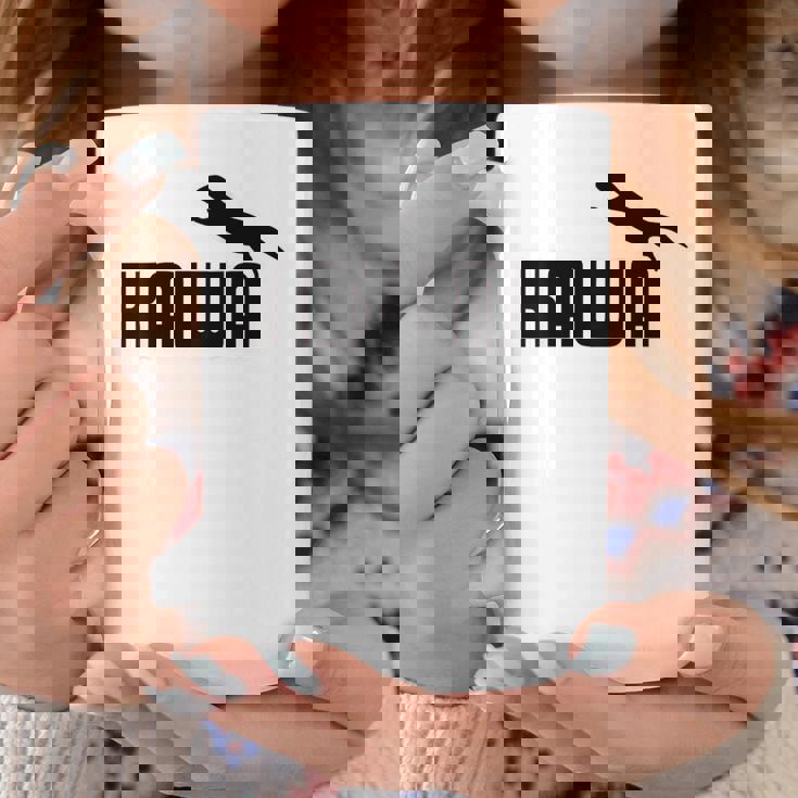 【バックプリント・背中側】Kawa カーワ《ブラック 黒》コツメカワウソ スポーツ ブランド パロディ 面白い かわいい コーヒーマグ 面白い贈り物