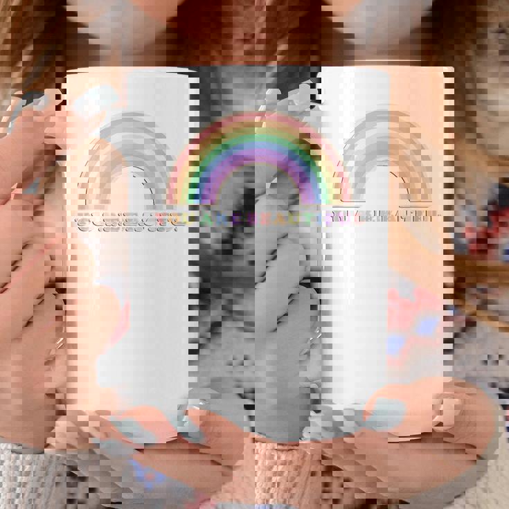 あなたは美しい虹と太陽の光です コーヒーマグ 面白い贈り物