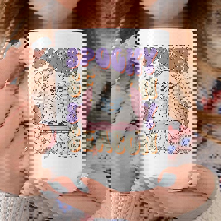 おもしろい言葉 不気味な季節 ハロウィン 幽霊 先生 女性 男性 コーヒーマグ 面白い贈り物