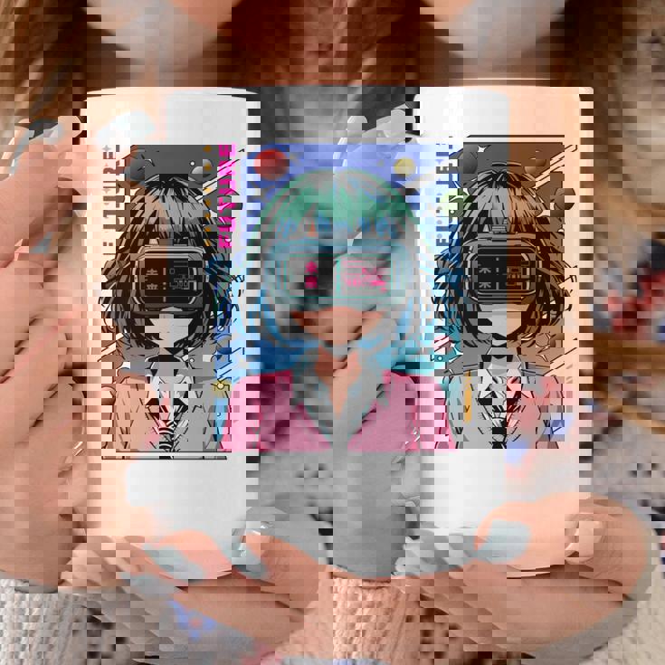 かわいいアニメの女の子 長袖tシャツ コーヒーマグ 面白い贈り物