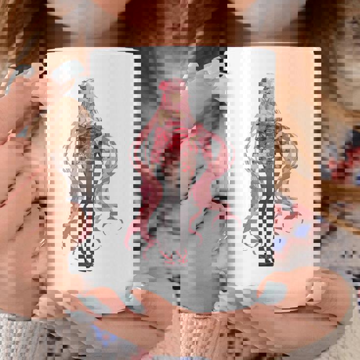 かわいい和風和風ピンク 長袖tシャツ コーヒーマグ 面白い贈り物