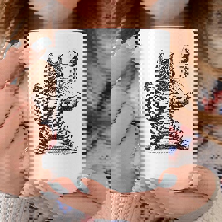 かわいい猫 太極拳 武道 陰陽 コーヒーマグ 面白い贈り物