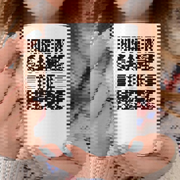 ここに来るためにゲームを一時停止しました コーヒーマグ 面白い贈り物