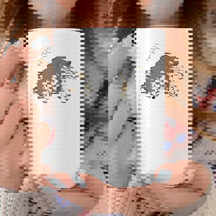 すやすや眠る黒柴 柴犬のドット絵 コーヒーマグ 面白い贈り物