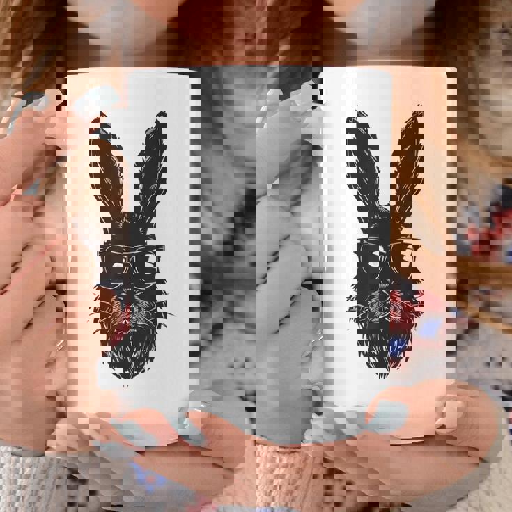 ひげバニーフェイス サングラス付き イースターデー 2024 男性 男の子 子供 コーヒーマグ 面白い贈り物