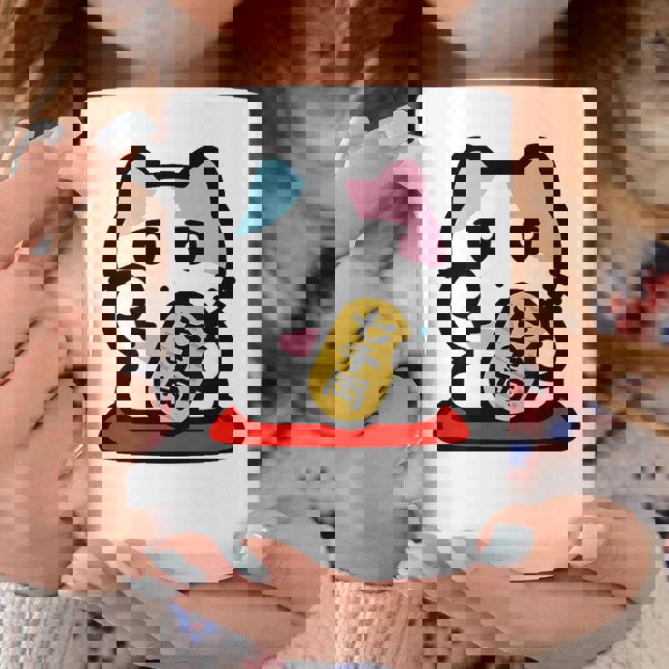 びーえするるる【Bsテレ東公式】まねきねこイラストtシャツ（ホワイト） コーヒーマグ 面白い贈り物