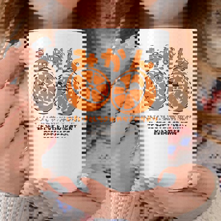 みかん柑橘 鮮やかな爽快感 日本語漢字付き コーヒーマグ 面白い贈り物