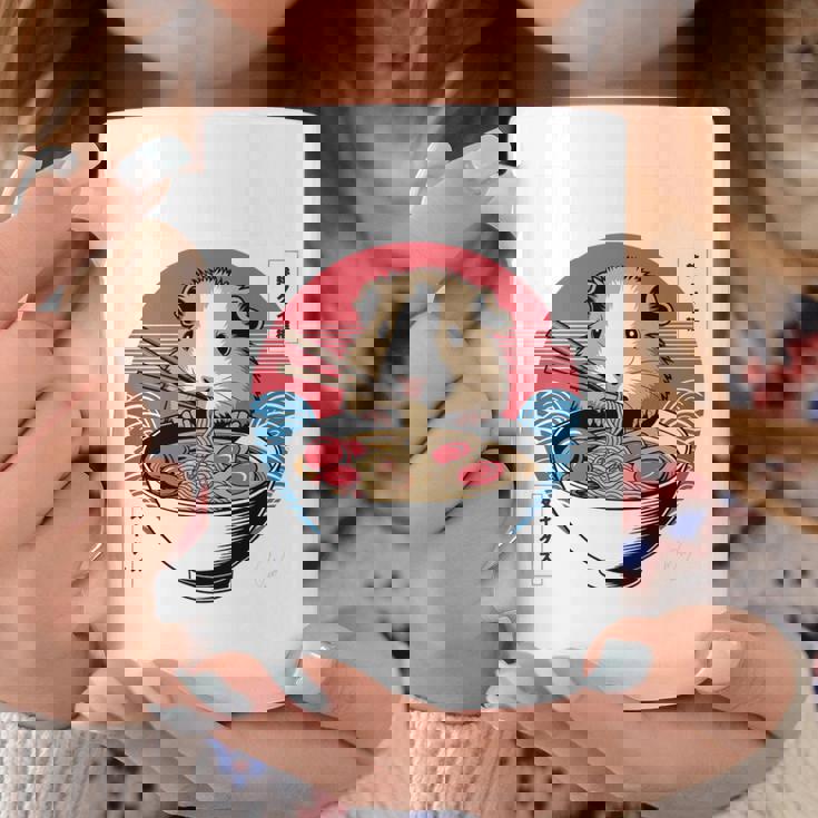 アニメ モルモット 漫画 カワイイ ねこ 日本のラーメン モルモット 長袖tシャツ コーヒーマグ 面白い贈り物