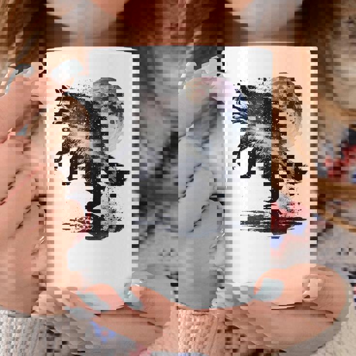 アライグマ アニマルモチーフ ムーンアート アニマルプリント アライグマ コーヒーマグ 面白い贈り物