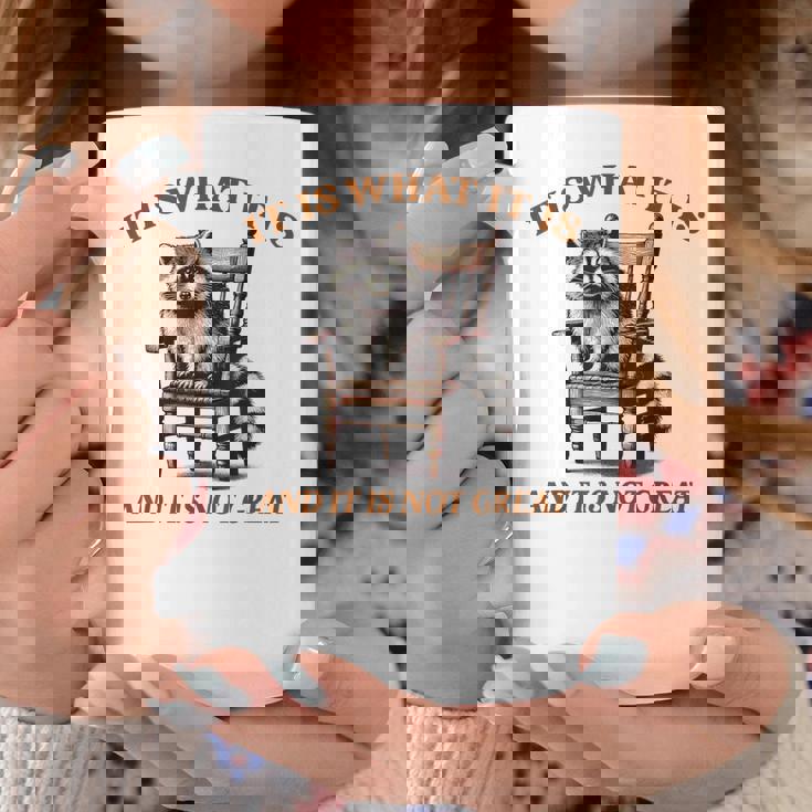 アライグマのミーム It's What It's And It Is Not Greatarcastic コーヒーマグ 面白い贈り物