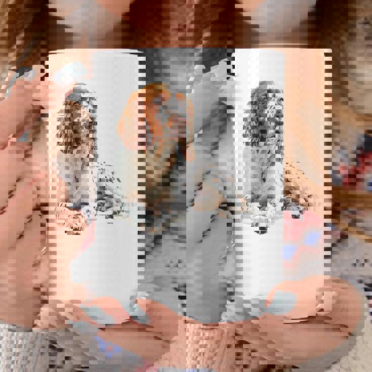 イングリッシュセッター 犬 モチーフ ペット アートワーク イングリッシュセッター コーヒーマグ 面白い贈り物