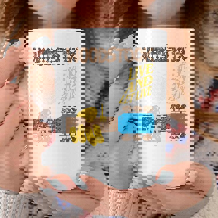 ウッドストック・ライブ・アンド・レット・ライブ コーヒーマグ 面白い贈り物