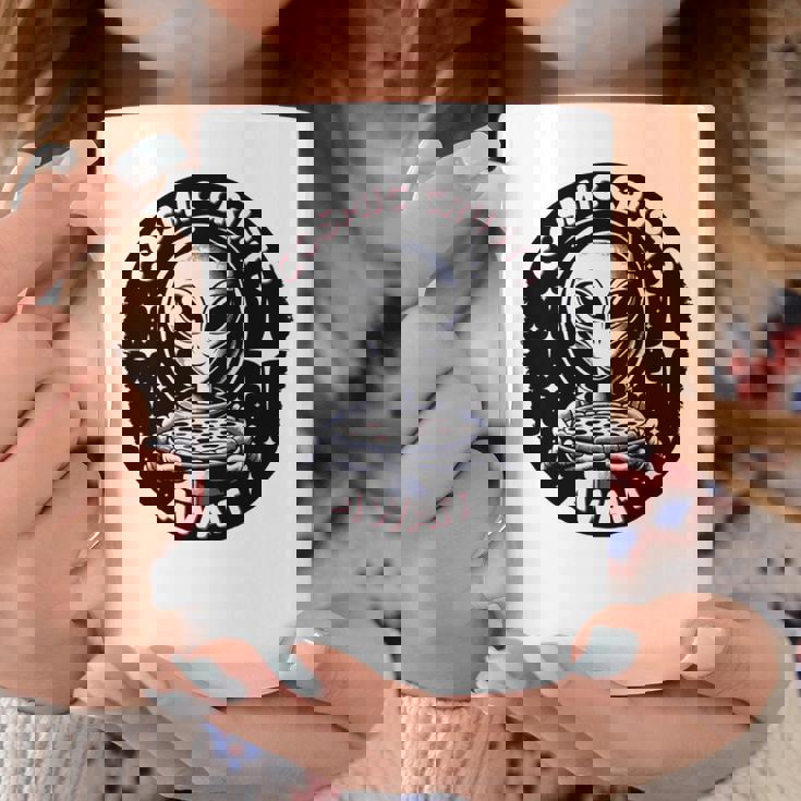 エイリアンピザオファー 宇宙の地殻が待っている 長袖tシャツ コーヒーマグ 面白い贈り物