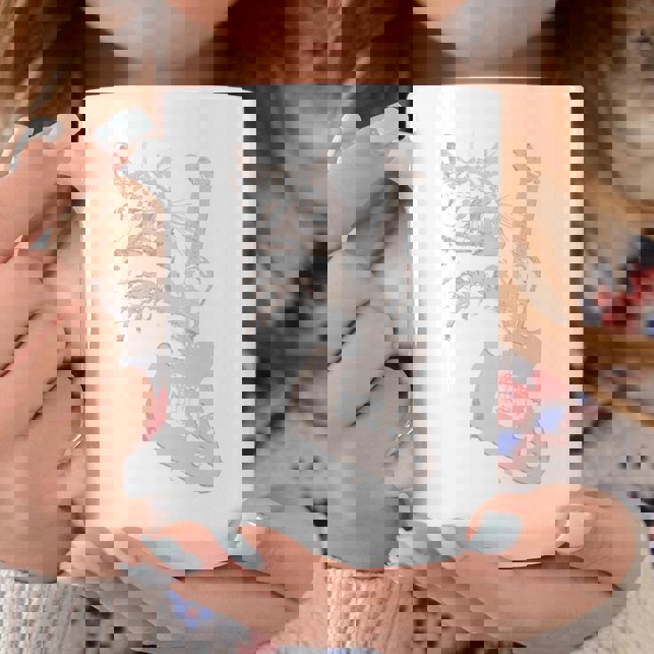 エレキギターを弾く猫 面白いキャットロッカー ロックショー 長袖tシャツ コーヒーマグ 面白い贈り物